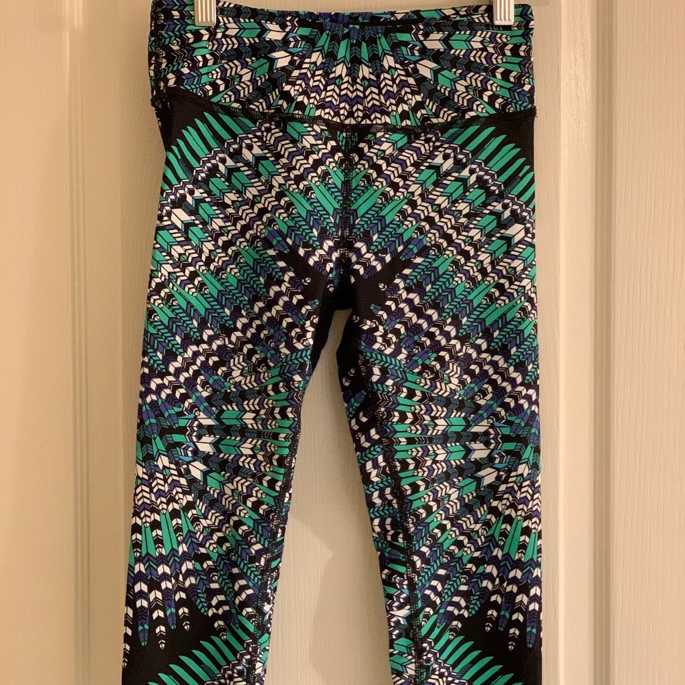 Mara Hoffman Womens Cropped Leggings Skybird Black